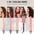 thumbnail image 2 of Curling Iron Wand Set 5 in 1 Hair Curler with 3 Barrel Crimper Fast Heat Up Dual Voltage Curling Wand for All Hair Types with LCD Display,Best Gifts for Women or Girl, 2 of 13