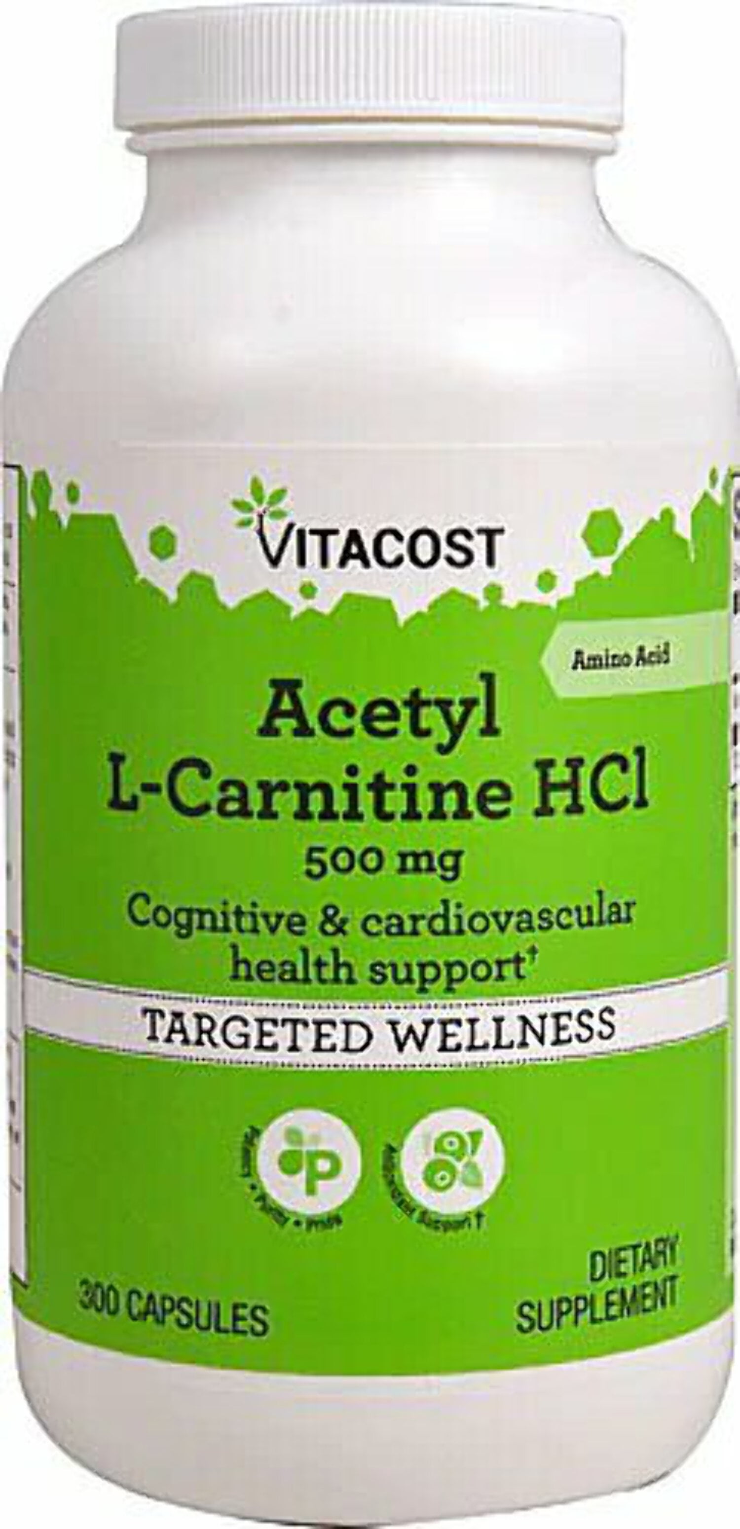Vitacost Acetyl LCarnitine HCl 500 mg 300 Capsules
