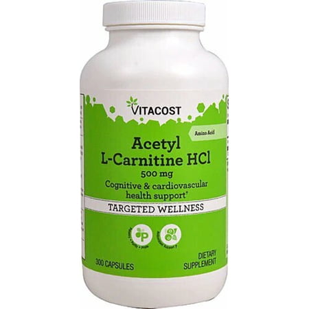 Vitacost Acetyl L-Carnitine HCl -- 500 mg - 300 Capsules