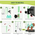 thumbnail image 6 of Dog Grooming Arm with Pet Grooming Hammock, 35" Pet Grooming Table Arm with Adjustable No Sit Haunch Holders, Dog Grooming Stand with Loop Noose for Small and Medium Pets, Green, 6 of 18