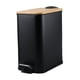 thumbnail image 5 of Bote de basura con tapa, cubo de basura con pedal fino, organizador de cesta de papel, cesto de basura de cocina de 5L para inodoro de lavandería , negro perfecl Bote de basura, 5 of 8