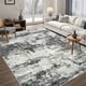 thumbnail image 1 of Alfombra Tosuoka, lavable, 160 x 230 cm, negra, para sala de estar, 1 of 9