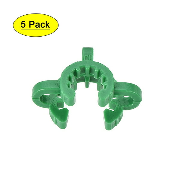 Unique Bargains Lab Joint Clip, Plastic Clamp Mounting Clips for 10/18 or 10/30 Glass Taper Joints Laboratory Connector Green 5Pcs