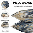 thumbnail image 4 of Navy Blue Palm Trees Outdoor Pillow Covers 18x18 Inch Throw Pillow Covers Set of 2 Waterproof Decorative Pillow Cases Vintage Summer Botanical Watercolor Cushion Covers for Patio Furniture Garden, 4 of 8