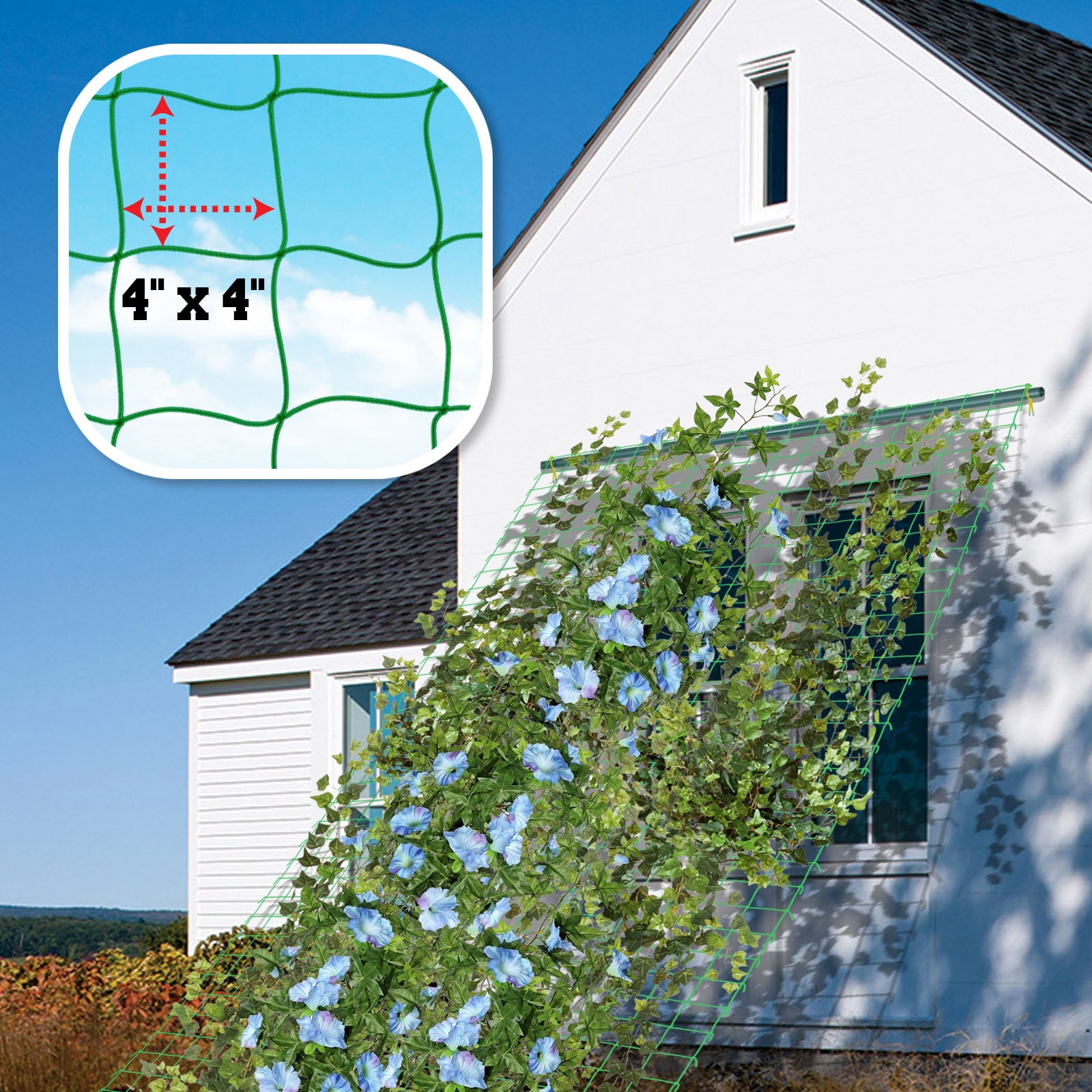 SUNNYOUTDOOR Trellis Netting Support Net for Plants Climbing Plants Grow Mesh Net (6.6'x20')
