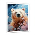 thumbnail image 3 of Designart "Pastel Hued Polar Bear Tranquility I" Animals Bear Picture Framed Canvas Art Print, 3 of 5