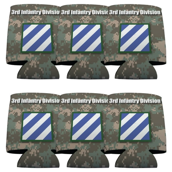 Military 3rd Infantry Division 6 Designs Drink Sleeves 6 Count