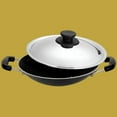 thumbnail image 2 of Non-Stick Aluminium Appam Pan with Lid, Appachatty, 200mm, Silver, 2 of 6