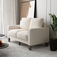 thumbnail image 3 of Gzxs 53" Beige Loveseat, Modern Upholstered Fabric Sofa Couch for Living Room, 3 of 5