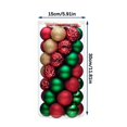 thumbnail image 4 of Gold Red Green Christmas Ball Ornaments Set 50 Count 2.4 Inch Shatterproof Tree Decor, 4 of 6