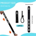 thumbnail image 2 of shiyou-Silicone Cable Ties Cable Organizer Elastic Cord Organizer Strap Adjustable Reusable Cable Ties Cord Organizer Wire Organizer Washable Cable Management,10Pcs, 2 of 4