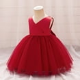 thumbnail image 4 of EnJoCho Flower Girl Dress for Wedding Tulle Satin Bow Shoulder Long A Line Girls First Communio𝗇 Dresses Formal Birthday Gown, 4 of 8