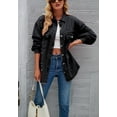 thumbnail image 5 of Solid Color Distressed Jacket, Black, Small, 5 of 5