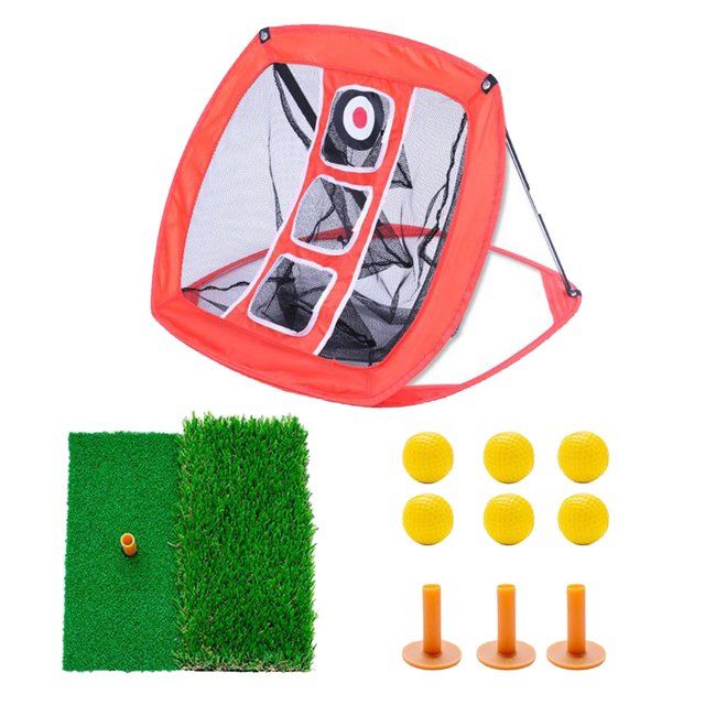 Práctica Portátil de Astillado de Golf Soledad Red de astillado de golf naranja