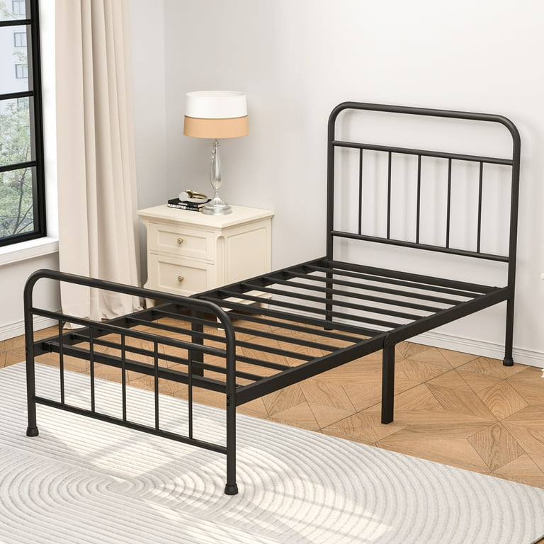 Mainstays Ardent Twin Metal Spindle Bed, Black - Walmart.com