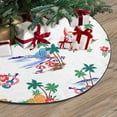thumbnail image 3 of FMSHPON Hawaiian Shore Scenery Xmas Christmas Tree Skirt Stand Mat for Holiday Party Decoration Indoor Outdoor 36 inches, 3 of 3
