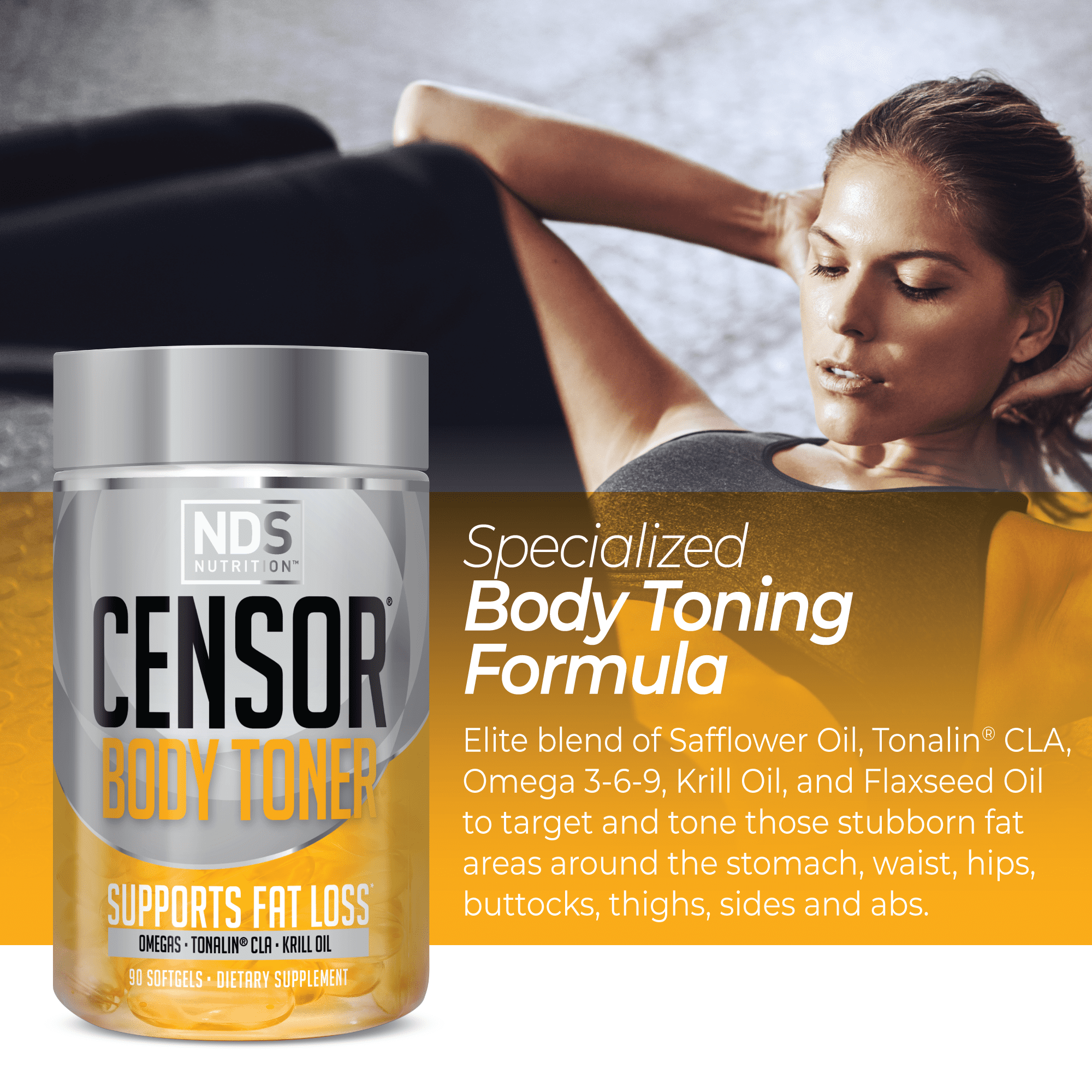NDS Nutrition Censor - Fat Loss And Body Toner With CLA, 90 Softgels