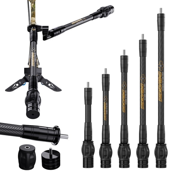 6" 8" 10" 12" 15" Archery Bow Stabilizer Carbon Balance Bar Weight Compound Bow