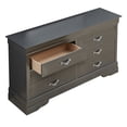 thumbnail image 2 of Glory Furniture Lorana 6-Drawers Bedroom Dresser in Charcoal, 2 of 8