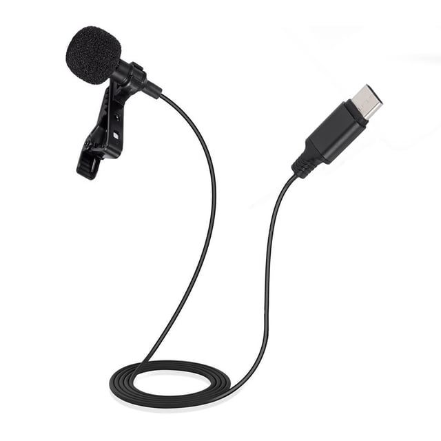 Micrófono con clip Nikou mini para cámara de acción color Negro