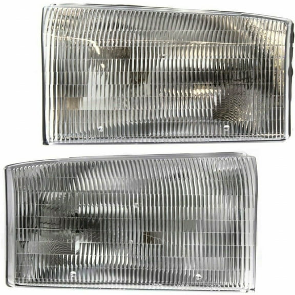 CarLights360: For 1999 2000 2001 Ford F-550 Super Duty Headlight Assembly Driver and Passenger Side Composite w/Bulbs | CAPA Certified | FO2502147 FO2503147