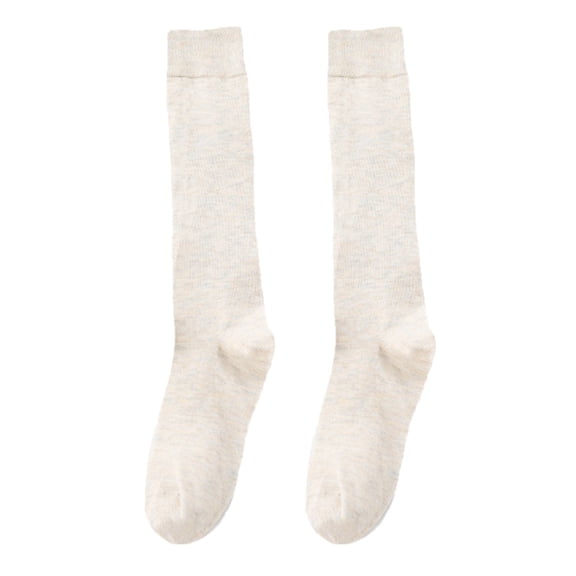 WTXUE Knee-High Socks, Slouchy Socks Womens Long Socks Pure Color Socks Heap Heap Socks Beige