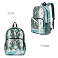 thumbnail image 2 of COEQINE Large Clear Backpack with Multiple Pockets, Heavy Duty Large PVC Transparent Bag 17 Inch College Backpack See Through Book Bag for Stadium Concert Beach, Sea Turtle Coral Starfish, 2 of 7