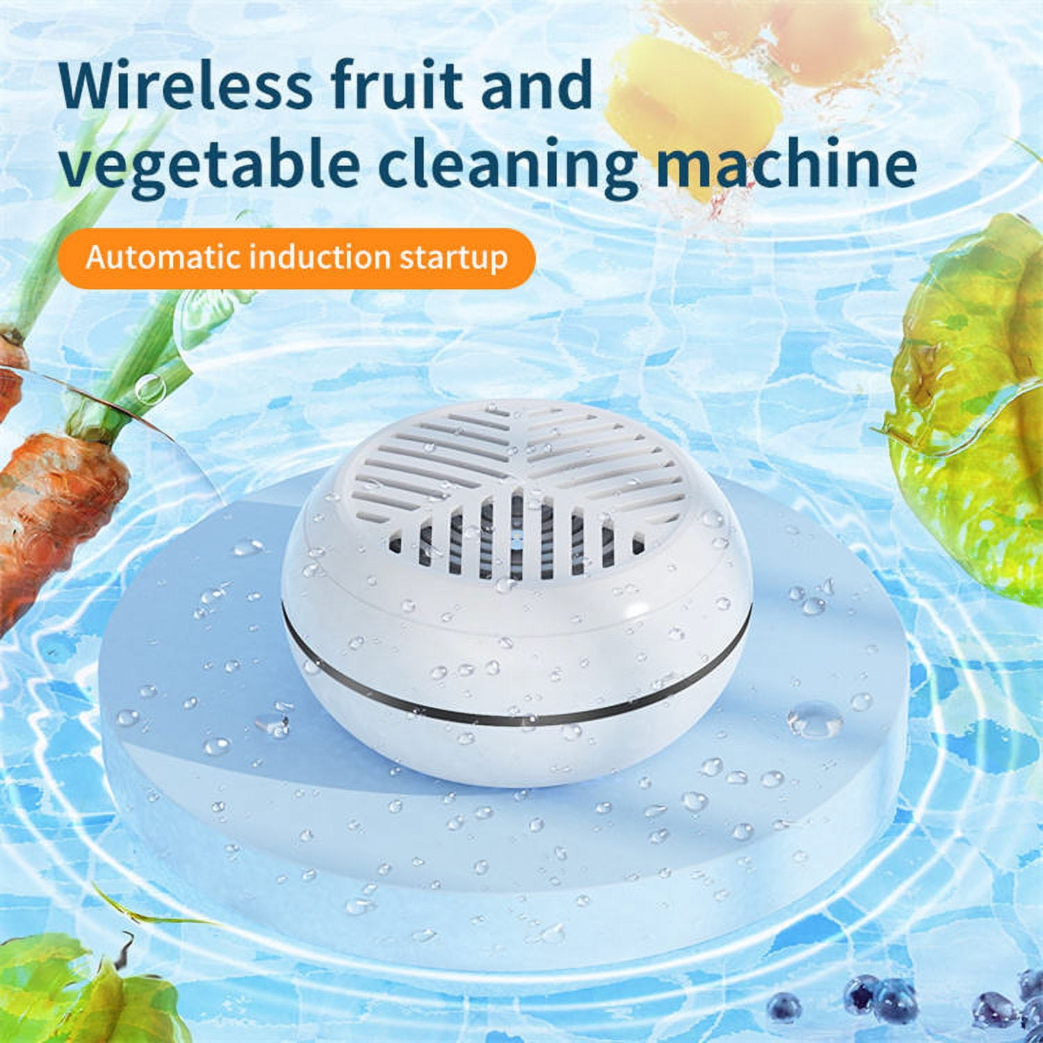 YYDS Fruit and Vegetable Washing Machine, Fruit Cleaner Device in Water  IPX7 Produce Purifier with Wireless Charging & OH-ion Purification  Technology