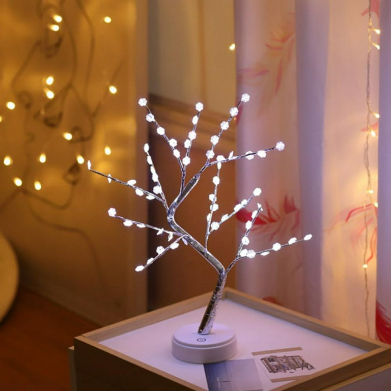 Led Bonsai Tree Light Adjustable Branches Battery/Usb Operated Decoration  Lights Fairy Sparkly For Desktop Bedrooms Christmas Party Artificial Tree  Lamp 