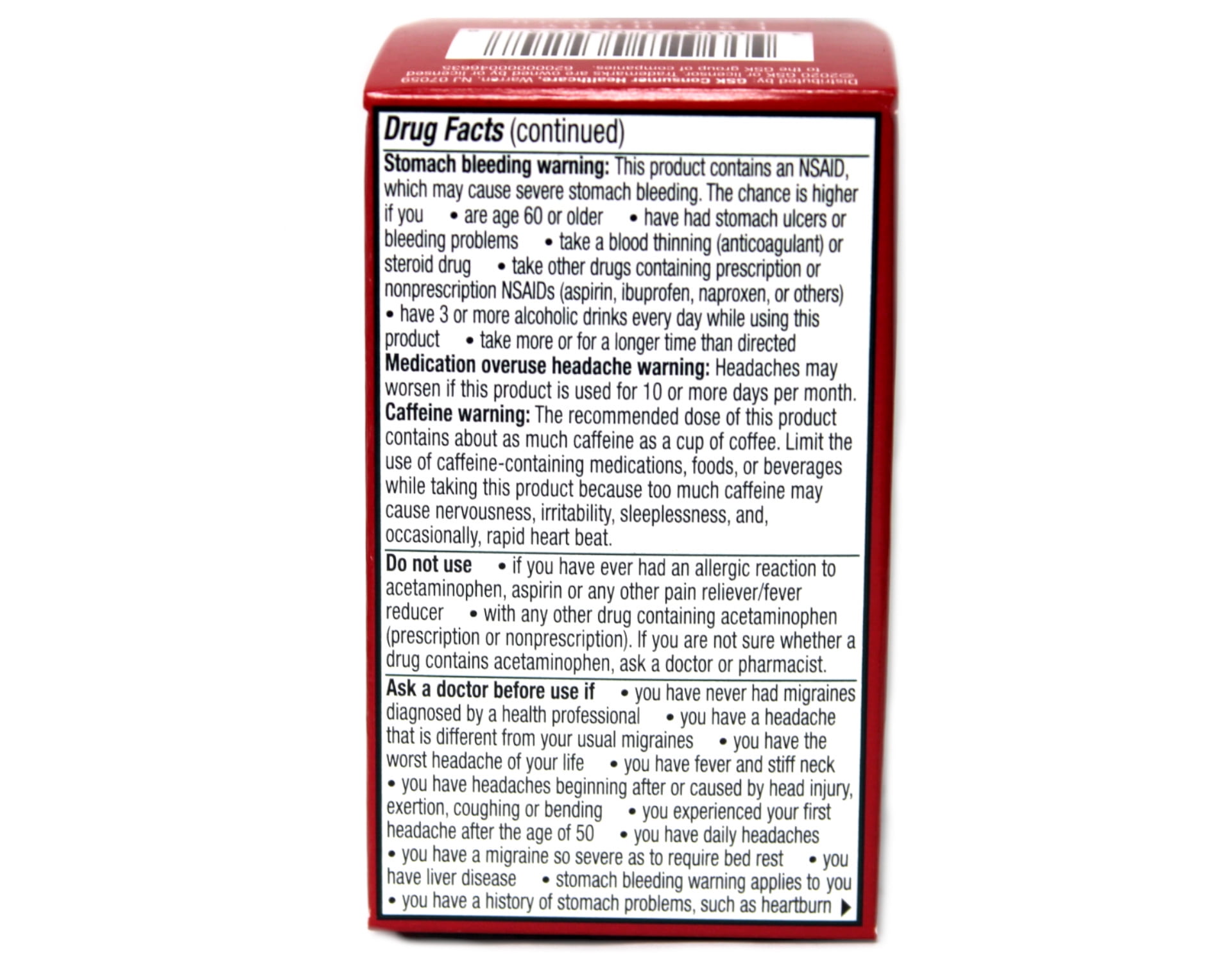 Excedrin Migraine Pain Reliever Caplets 24 ea (Pack of 6)