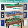 thumbnail image 2 of Rioloiuy 12-in-1 Combo Game Table Set for Home, Multi-Game Table for Adults Kids with Hockey, Foosball, Pool, Shuffleboard, Ping Pong, Chess, Checkers, Bowling, and Backgammon (Walnut), 2 of 6