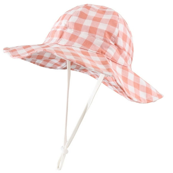 Beach Hat Adjustable Neck Flap Wide Brim Summer Upf 50+ Protection Infant Bucket Hat Baby Bonnets 2-4 Years Boys Girls Fashion