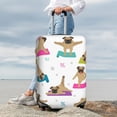 thumbnail image 7 of Rateoe Yoga Dogs Poses Printed Luggage Cover, Suitcase Protector Fits 18-32 Inch Luggage-Large, 7 of 7