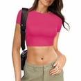 thumbnail image 2 of OJinShaWanO T-Shirt Blanc Femme Décontracté Imprimé Col Rond Manches Courtes Tee Tops Tunique Blouse, 2 of 4
