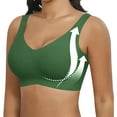 thumbnail image 4 of Stamzod 3 Pack Plus Size Bras for Women Seamless Bra No Underwire Wireless Sports Bra Everyday Push Up Bra Green E L, 4 of 6