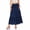 Dresses-433Navy, variant on LEKWK Womens Maxi Skirt High Waisted Skirt Tiered Skirt Flowy Skirt Smocked Skirt for Beach Vacation Boho Style Casual Wedding Guest Spring Wear