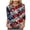 Brick Red, variant on Womens Independence Day Starry Sky Print Round Neck 3/4 Sleeve Blouse Casual Summer Tops for Women Lightweight Breathable Top