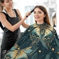 thumbnail image 7 of Butterfly Leaves Salon Cape, Hair Cutting Cape with Snaps, Professional Large Barber Stylist Hairdresser Cape, Waterproof Machine Washable, 65" x 55”, 7 of 7