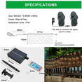 thumbnail image 2 of 192 LED Solar Lights, 9.8ft x 6.5ft Net Lights, Fairy Net Lights Shrub Garden Wedding Party Decor, 2 of 5