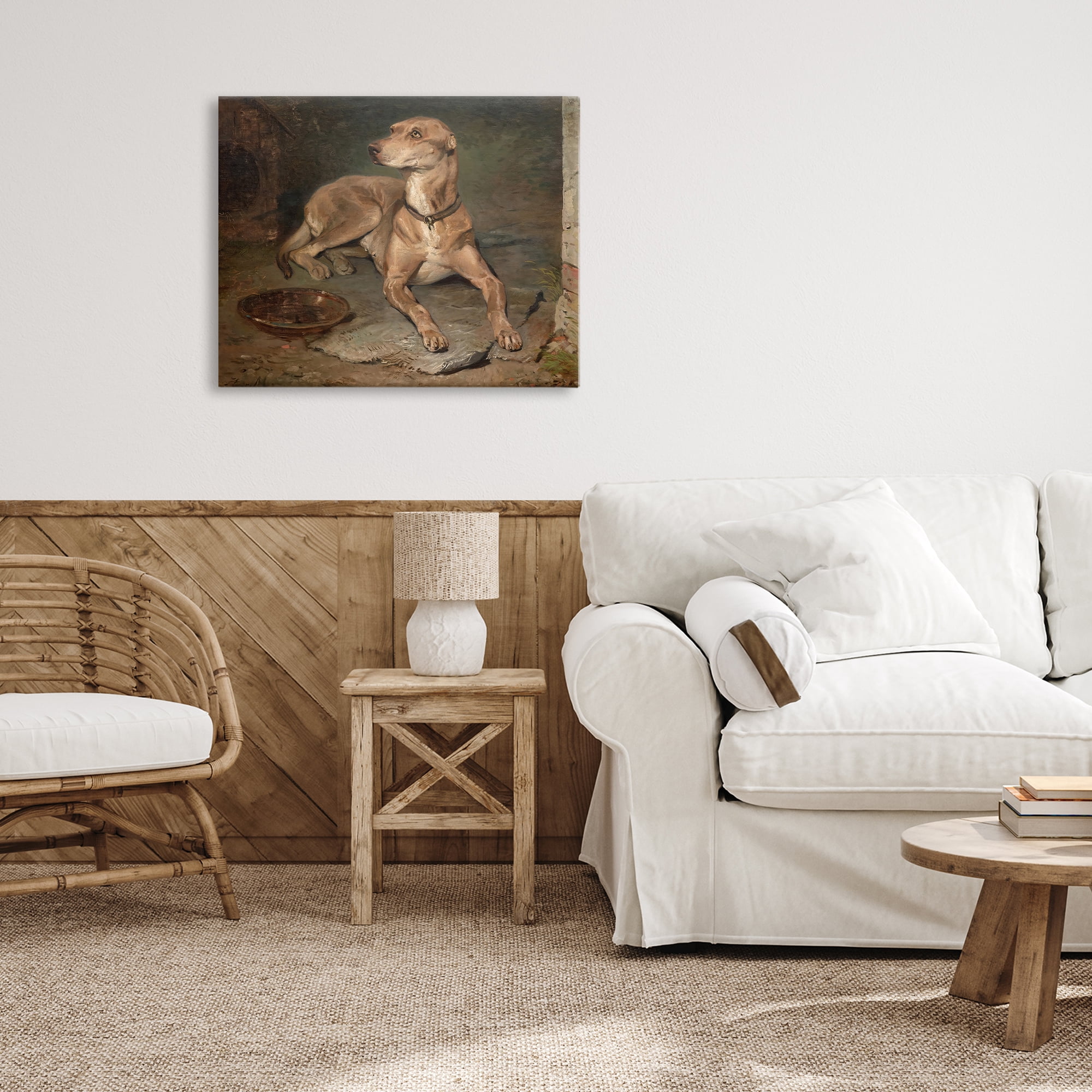 Stupell Industries Historical Dog & Bowl Canvas Wall Art, design by Lil' Rue