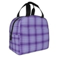 thumbnail image 3 of ZICANCN Insulated Lunch Bag for Women Men,Purple Plaid Reusable Cute Lunch Bags for Picnic School Work Office, 3 of 8
