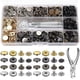 thumbnail image 1 of Snap Clasps Kit, 120 Piece Metal Snap Fastener Set With Punch Pliers And 4 Piece Fastener Tool Kit, 1 of 5
