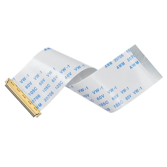 Uxcell FFC FPC Cable 0.5mm Pitch 40 Pin 100mm Flat Ribbon Cable for LCD Screen A Type