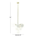 thumbnail image 2 of DecMode 25" x 65" White Metal 10 Light Chandelier with Suspension Rod, 1-Piece, 2 of 9