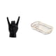 thumbnail image 1 of Estatua del gesto de la roca,Estatuas y figuras de dedos con gestos de música rock,Esculturas de resina con estantes modernos y creativos,Bandeja de almacenamiento,Bandeja rectangular para, 1 of 8