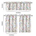thumbnail image 6 of Kitchen Curtains and Valance Set 36 Inch Tier Pioneer Colorful Floral 3 Pieces Set Dining Room Small Curtain Drapes Cafe Curtains Valance for Home Decor Rod Pocket, 6 of 6
