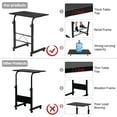 thumbnail image 5 of CZMDZH home Side Table Mobile Standing Desk Adjustable Height Portable Laptop Table, TV Tray Computer Workstation Sofa Bed Teble for Home Office, Desktop 23.62" L x 15.75" W, Black, 5 of 7