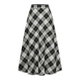 thumbnail image 5 of TIANZEN Autumn High Waist Plaid Swing Skirt For Party Casual Loose Fit Long A Line Flowy Skirt Yoga Skirt Sweater Skirt, 5 of 5