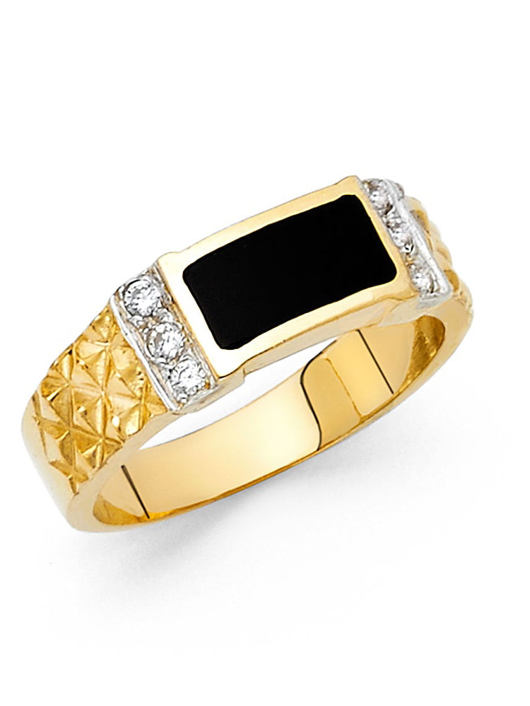 Onyx And Gold Mens Wedding Band