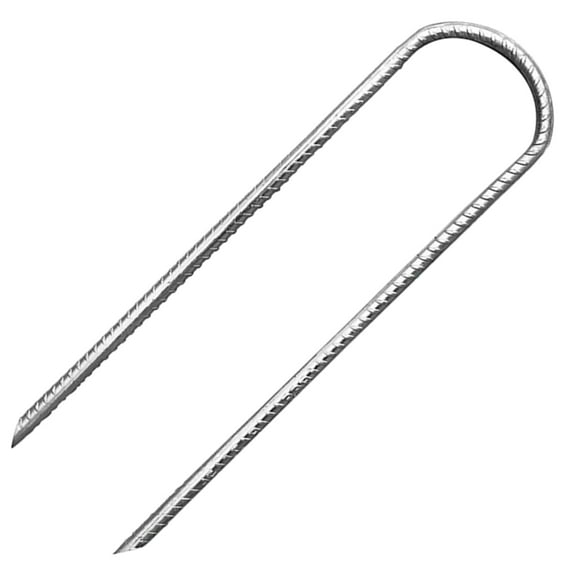 Necvior 3Pcs L/Ushape Trampolines Rebars Stakes Galvanized Steel Ground Anchors Peg